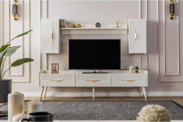 Tesla Tv Ünitesi (Alt Blok +Üst Blok (2)+Raf) (Aytaşı)