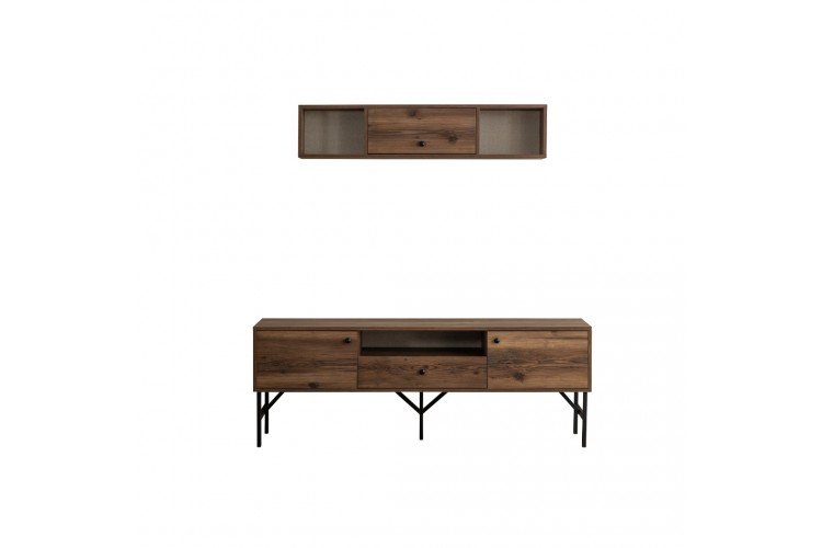 Estrella Tv Ünitesi (Alt Blok+ Üst Blok)  (Ceviz)