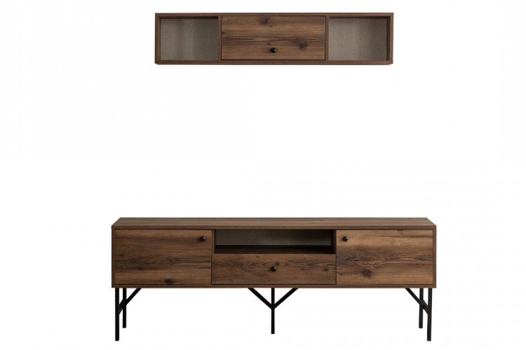 Estrella Tv Ünitesi (Alt Blok+ Üst Blok)  (Ceviz)