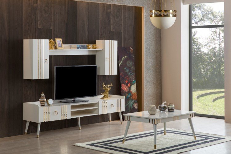 Lotus Tv Ünitesi (Alt Blok +Üst Blok (2)+Raf) (Aytaşı)