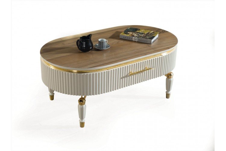 Alyans Orta Sehpa (Krem + Ceviz)