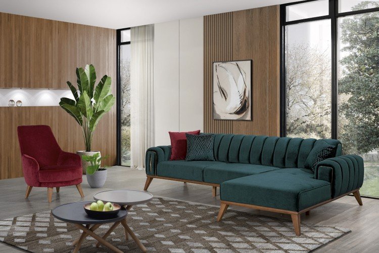 Luhan Köşe Koltuk Takımı (Köşe +Berjer)