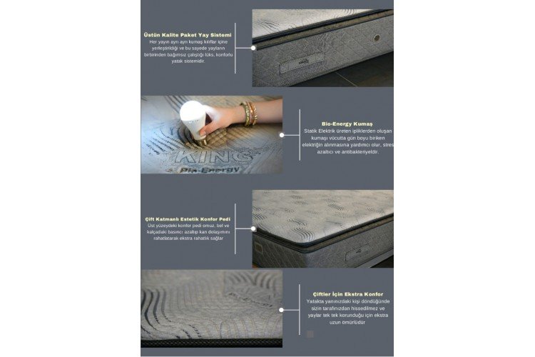 Bıo - Energy Paket Yaylı 31 cm Yatak 160x200