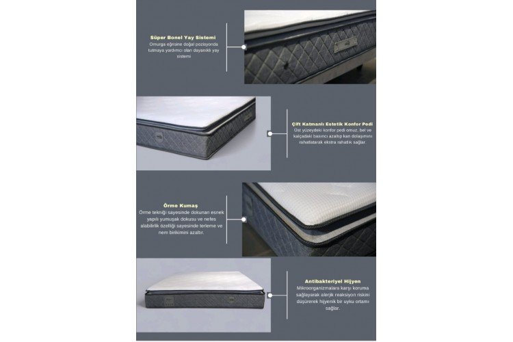 Royal Plus 29 cm Pedli Yatak 160x200