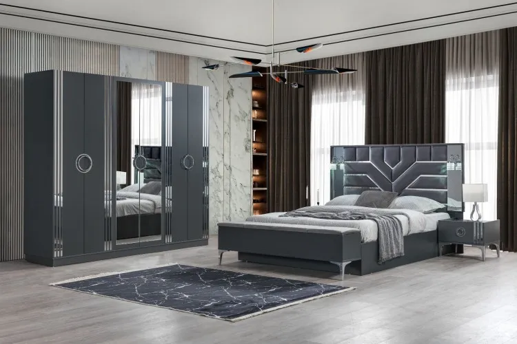 Madrid Yatak Odası Takımı (Antrasit)