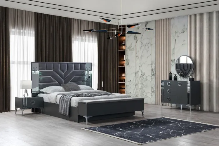 Madrid Yatak Odası Takımı (Antrasit)