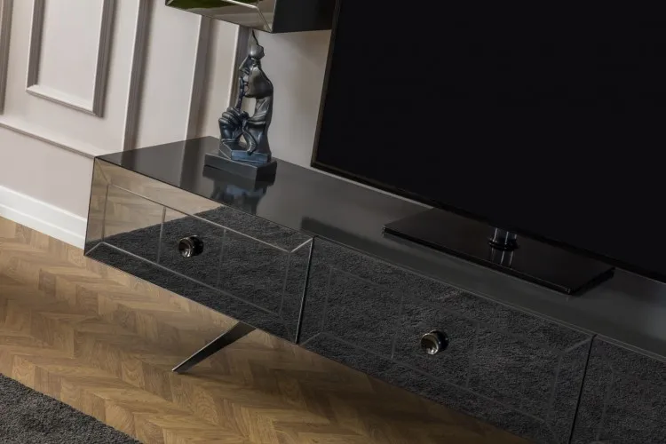 Lexus Tv Ünitesi (Alt Blok+Üst Blok (2)+Raf) (Antrasit Gri)