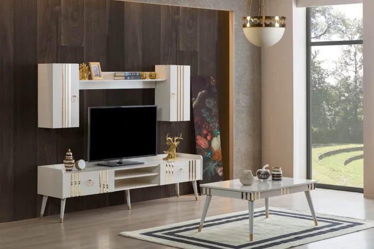 Lotus Tv Ünitesi (Alt Blok +Üst Blok (2)+Raf) (Aytaşı)