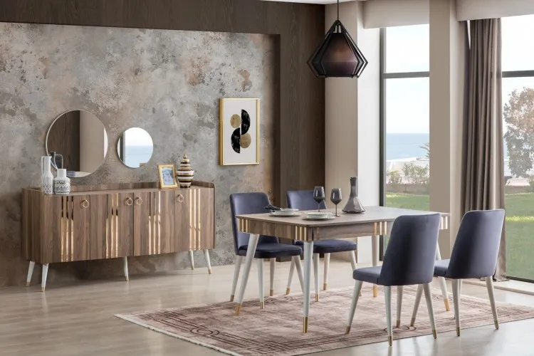 Lotus Yemek Odası Takımı (Ceviz)