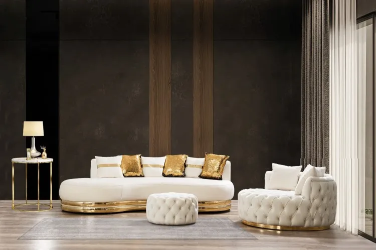 Jülien Koltuk Takımı  (4'lü Koltuk+ 3'lü Koltuk+Berjer+ Puf)