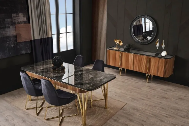 Alina Yemek Odası Takımı (Ceviz)